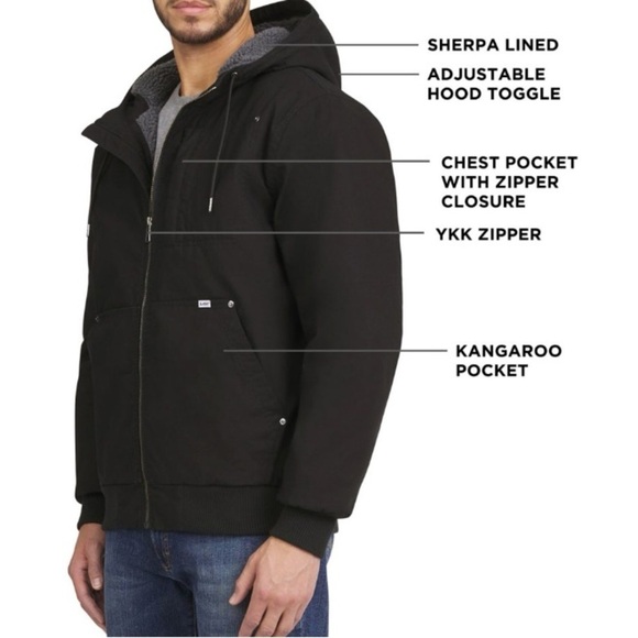 NWT Lee Workwear Sherpa Lined Bomber Jacket - Picture 2 of 5